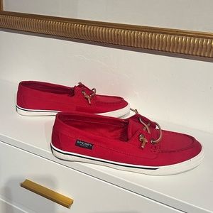 Sperry Top Sider Memory Foam Red Deck Loafers Shoes Sneakers